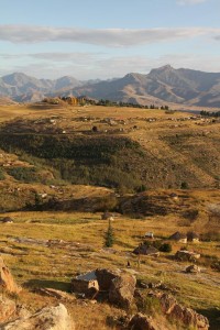 Lesothos bergslandskap